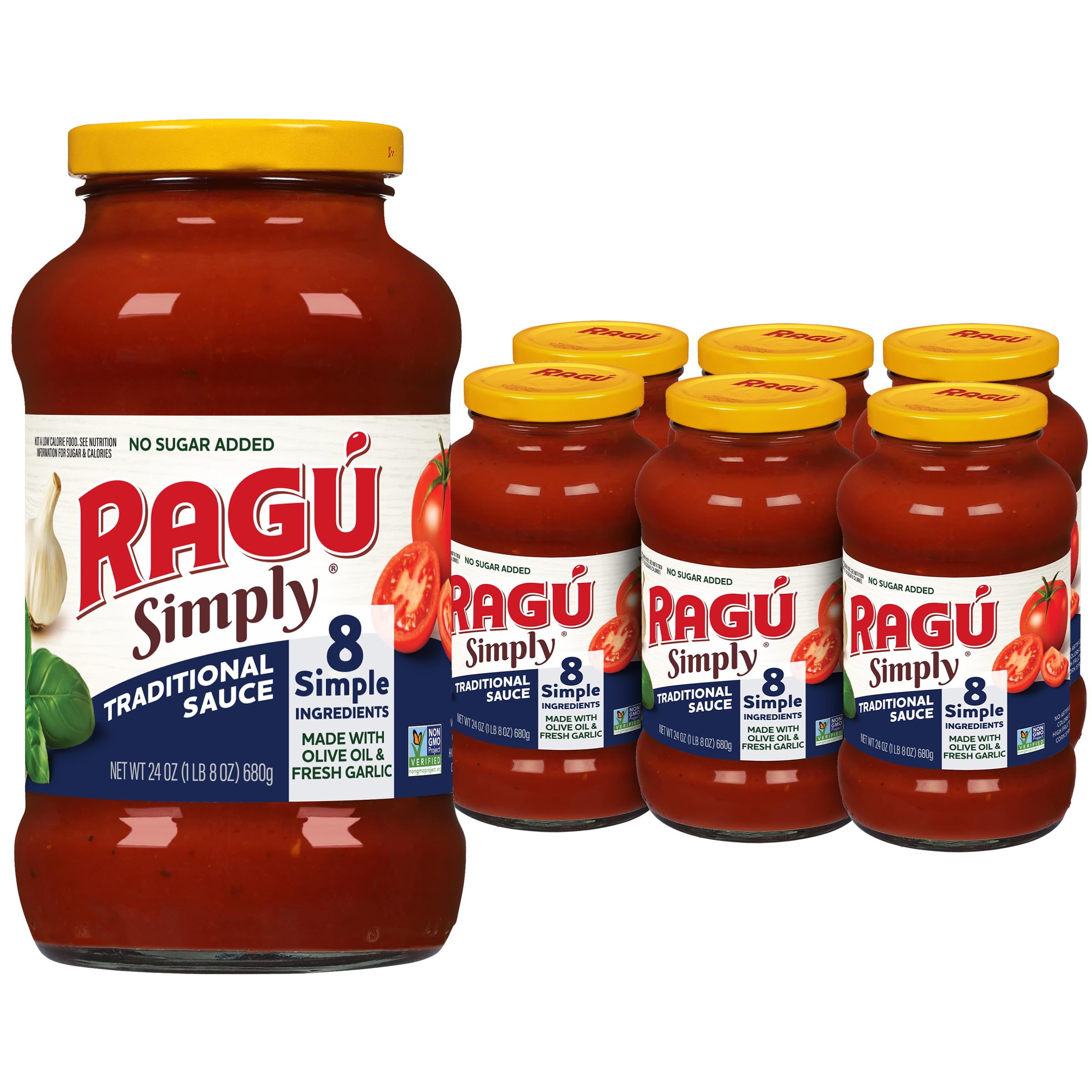 Amazon.com : RAGÚ Simply Traditional Pasta Sauce, 24 oz (Pack of 6